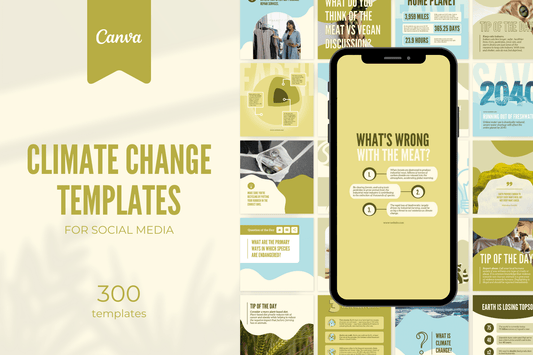 300 Digitale annonse og reklame maler for Klimaendringer til sosiale medier